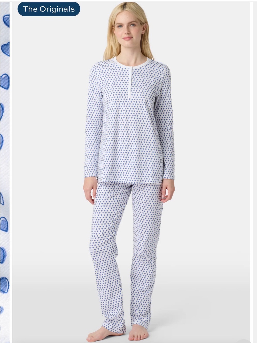 Blue heart roller rabbit original PJs